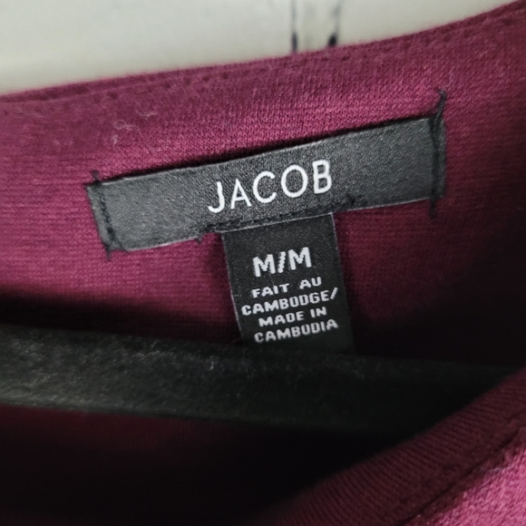 JACOB | asymmetrical stitch short sleeve business conservative party dress - Picture 7 of 9